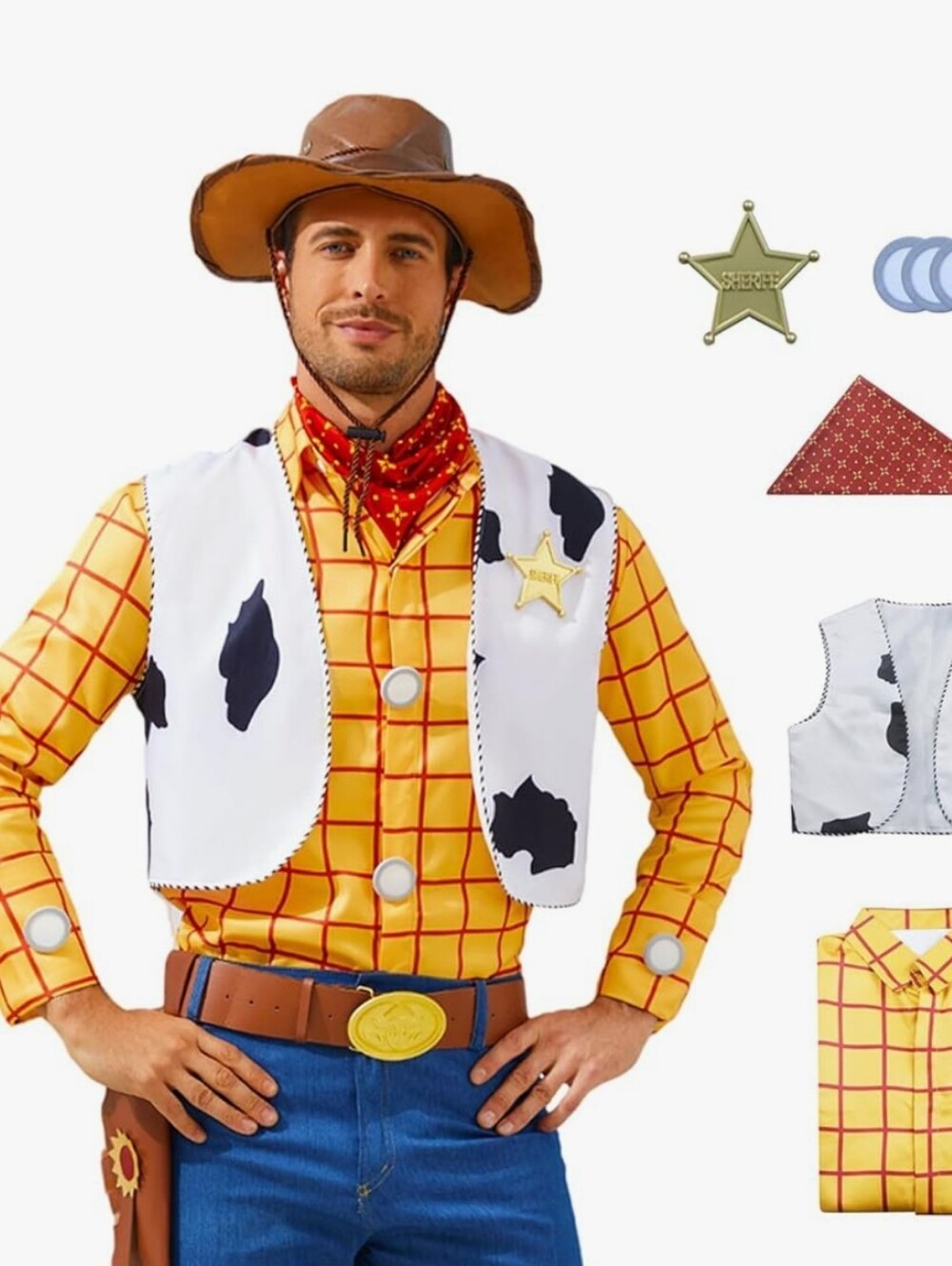 Cowboy Woody 5 Piece Costume Size Med